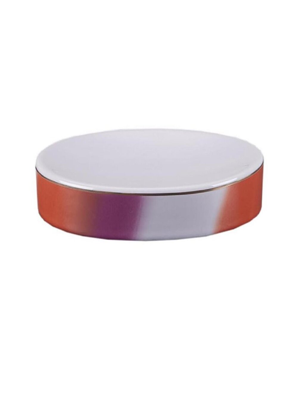 brand new Wild Sage Tiger Wash Stripe 5"x4"x1" Oval Ceramic BATHROOM SOAP DISH